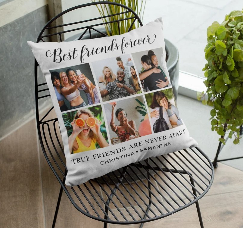 Best Friend Gift Photo Collage Pillow Case Pillow Or Cover Personalized Cushion Fathers Day Gift Throw Pillow Case Custom Pillowcase